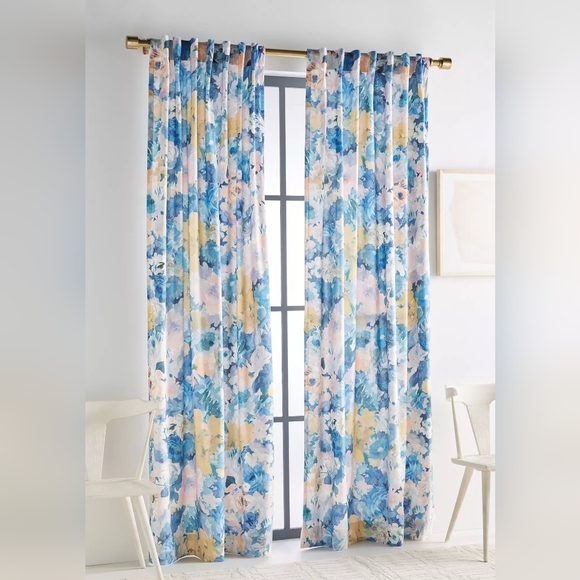 Anthropologie Helen Dealtry Velvet Lilac Curtain 84